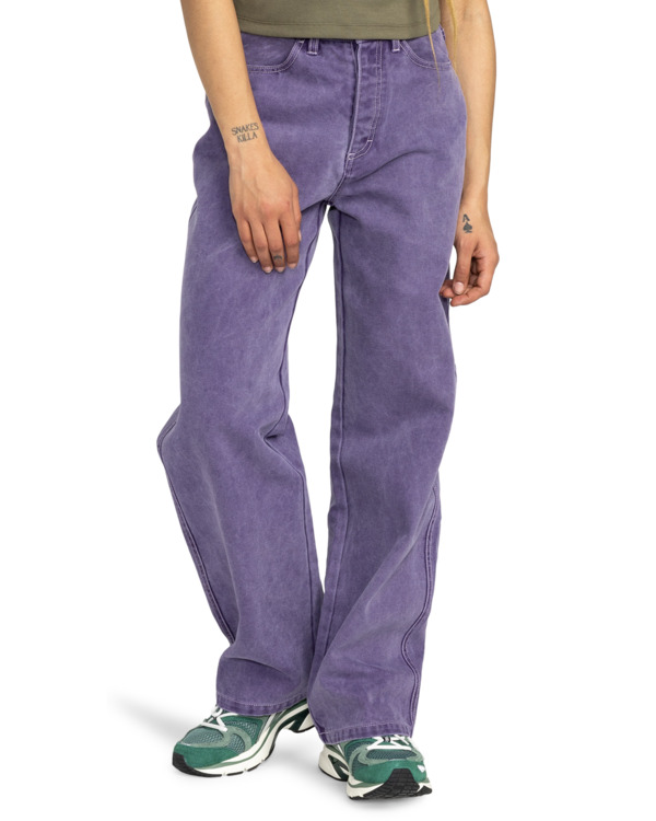 0 365 Canvas - Straight Fit Pants for Women Purple ELJNP00115 Element