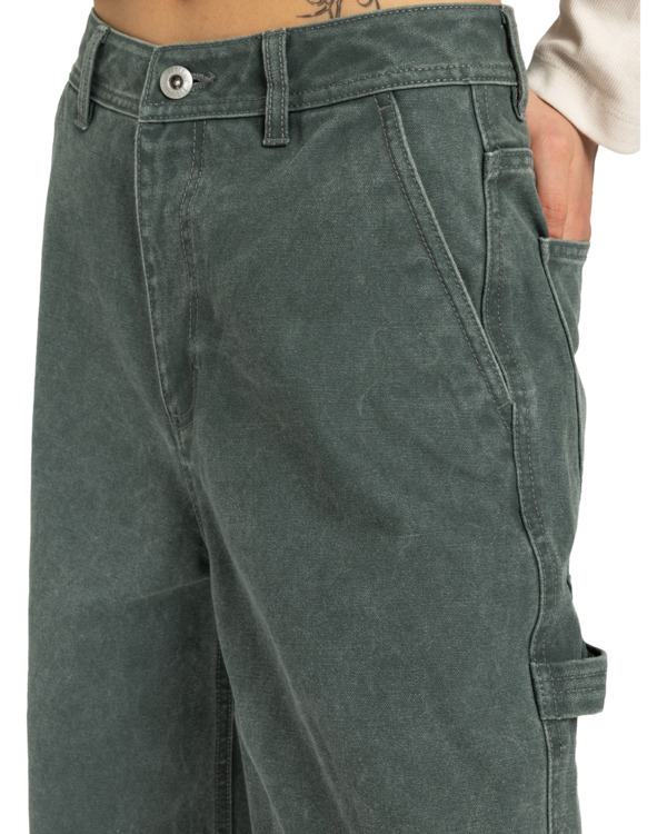 2 Carpenter Canvas W - Pantalon baggy pour Femme Noir ELJNP00127 Element