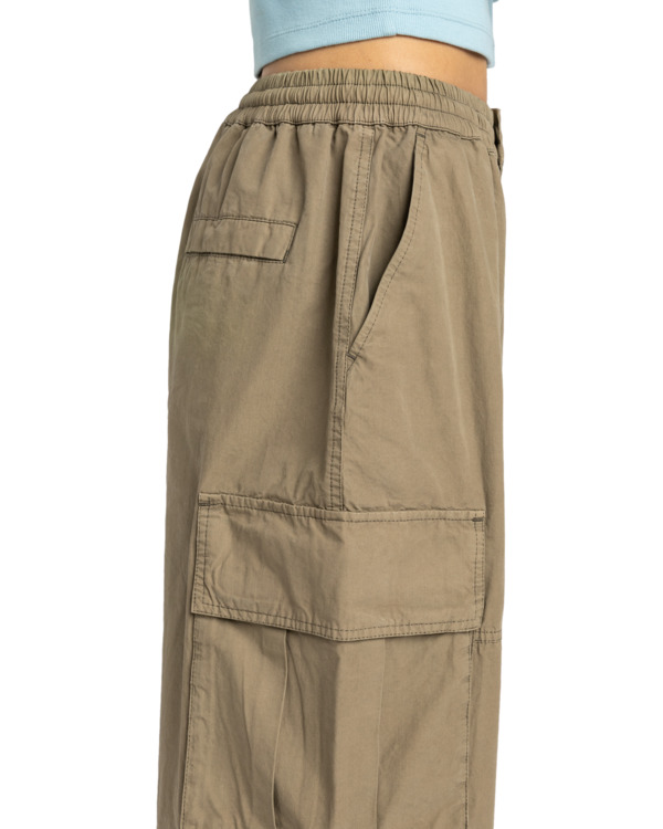 1 Wide Cargo W - Pantaloni Cargo da Donna Brown ELJNP00131 Element
