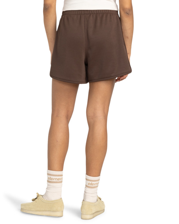 6 Sunday 13.5" - Elastic Waist Shorts for Women Brown ELJNS00114 Element