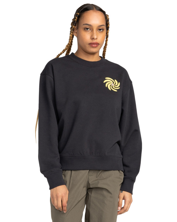 0 Swirl Flower - Sudadera para Mujer Negro ELJSF00127 Element