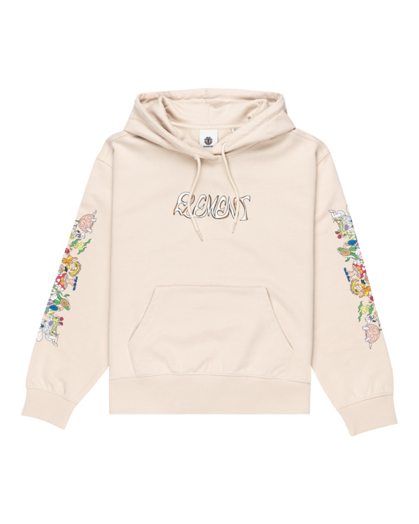 7 Party Flower - Sweat à capuche pour Femme Beige ELJSF00128 Element