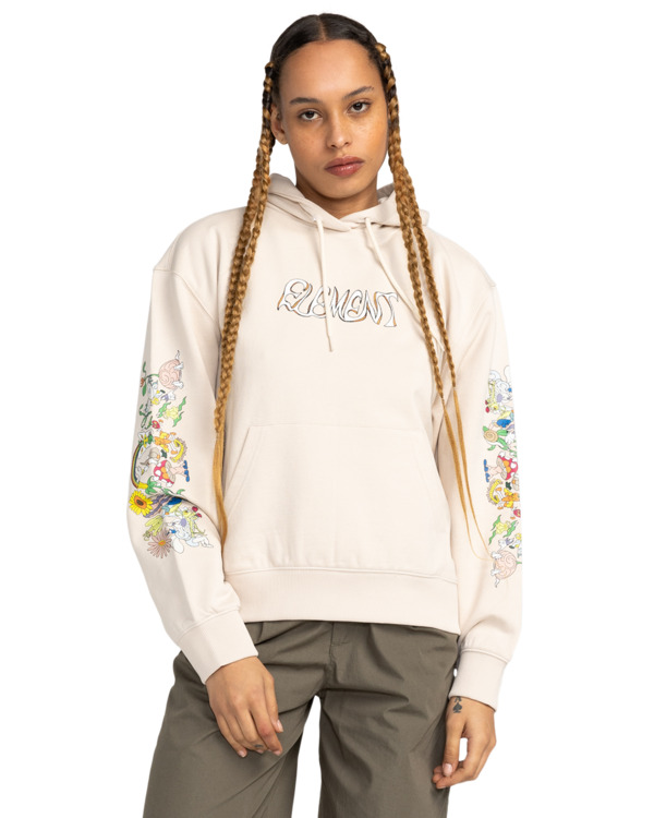 0 Party Flower - Sudadera con capucha para Mujer Beige ELJSF00128 Element