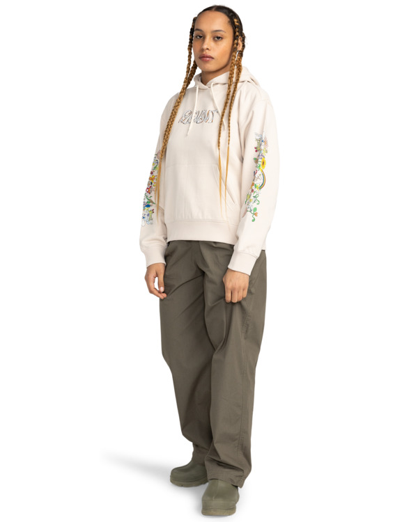 5 Party Flower - Sudadera con capucha para Mujer Beige ELJSF00128 Element