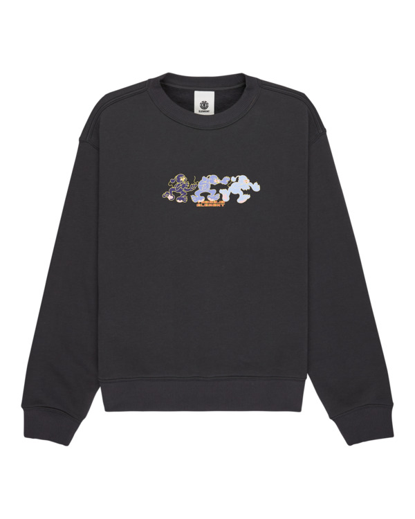 6 Triplets Cr W - Sweatshirt for Women Black ELJSF00129 Element