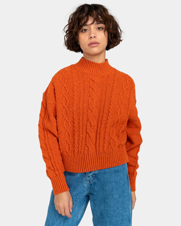 Burnt orange jumper womens hotsell