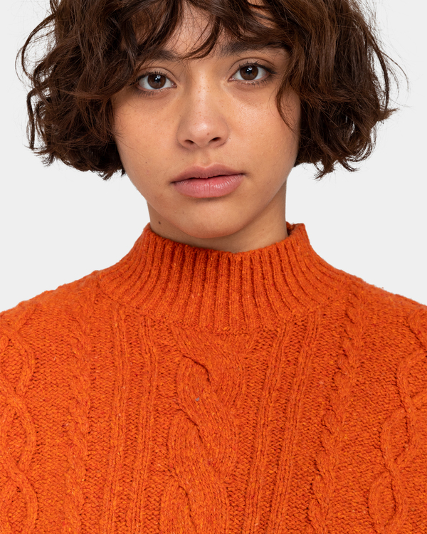 Ladies orange sweater best sale