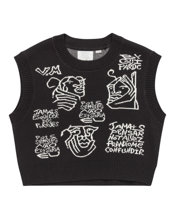 0 VMXE - Sweater Vest Unisex Black ELJSW00110 Element