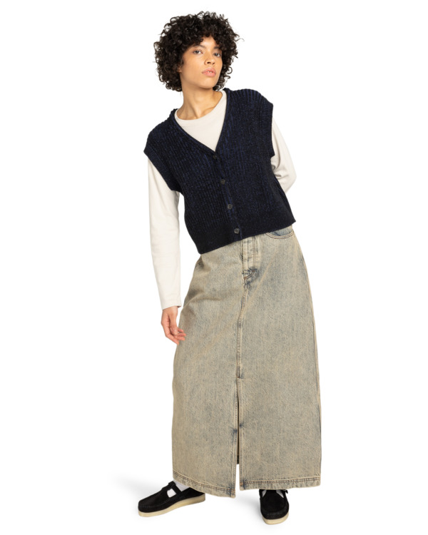 3 2Tone Rib W - Camisola sem mangas para mulher Azul ELJSW00111 Element