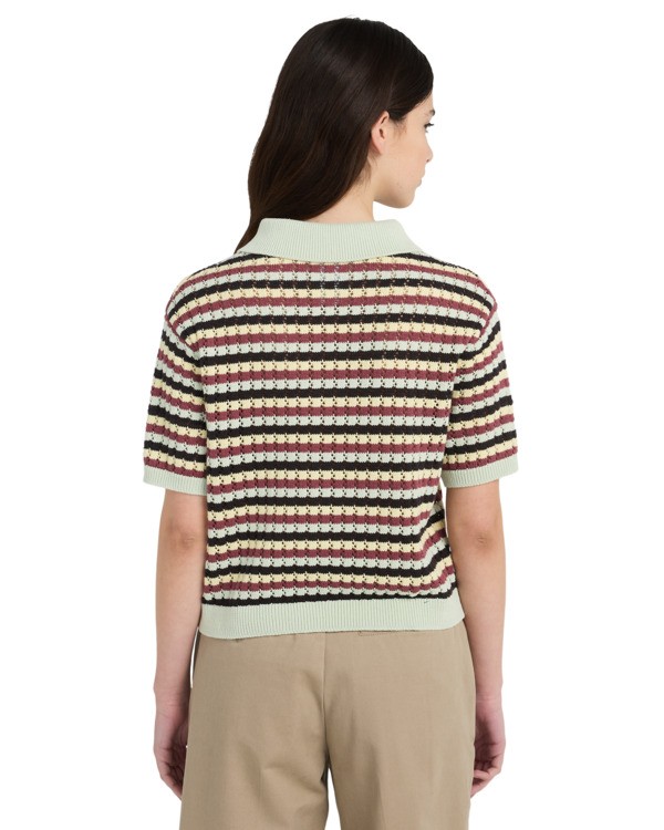 5 Crochet Stripes - Polo da Donna Black ELJSW00117 Element