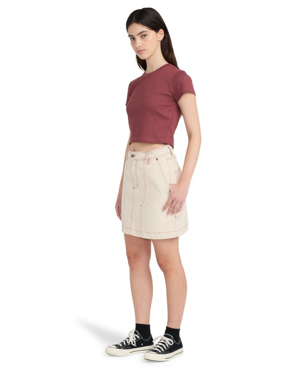 6 Carpenter - Mini Skirt for Women White ELJWK00108 Element