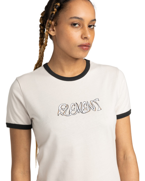 2 Yarnhill Ringer - T-Shirt für Frauen Beige ELJZT00138 Element