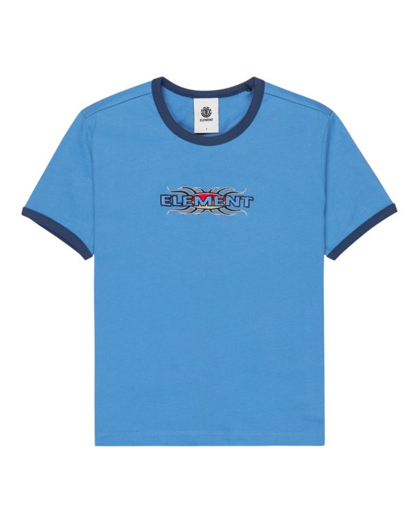 5 Yarnhill Ringer - T-Shirt &agrave; manches courtes pour Femme Bleu ELJZT00147 Element