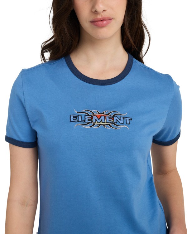 2 Yarnhill Ringer - T-Shirt &agrave; manches courtes pour Femme Bleu ELJZT00147 Element