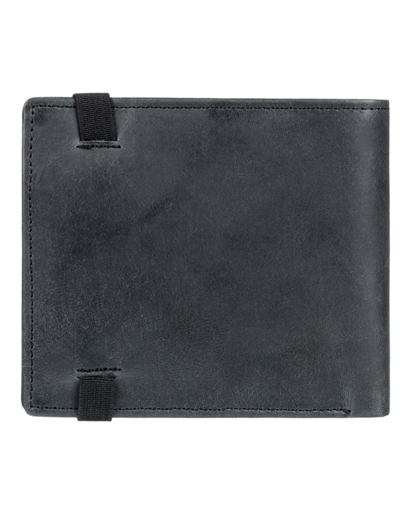 2 Strapper - Zweifach faltbares Portemonnaie aus Leder Schwarz ELYAA00140 Element