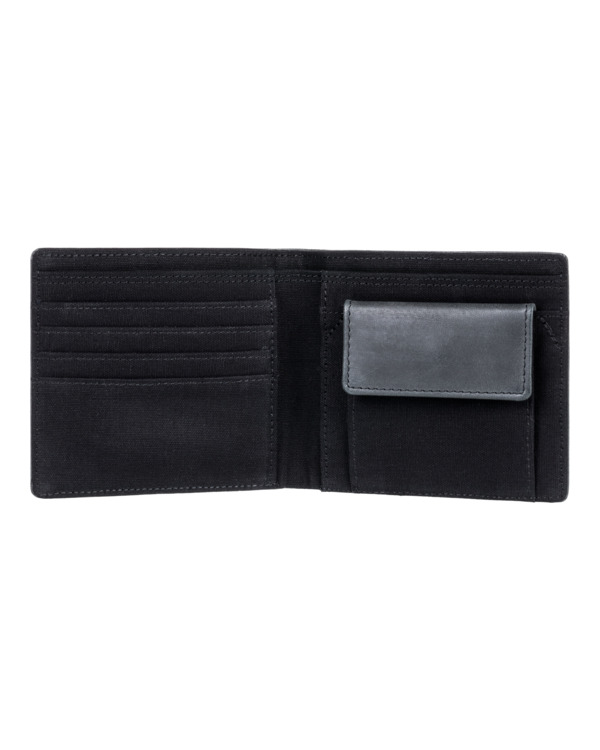 1 Strapper - Zweifach faltbares Portemonnaie aus Leder Schwarz ELYAA00140 Element