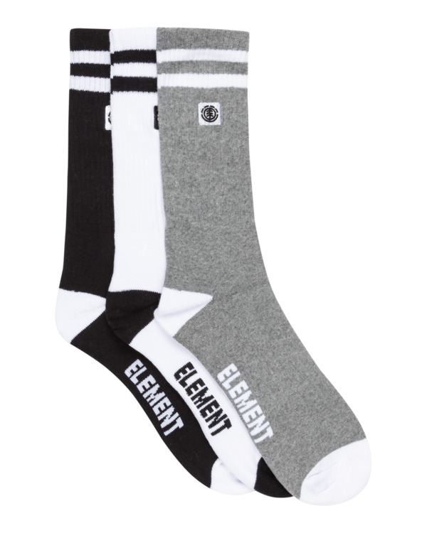 0 2Tone Icon 3Pk - Skate Socks for Men Black ELYAA00200 Element