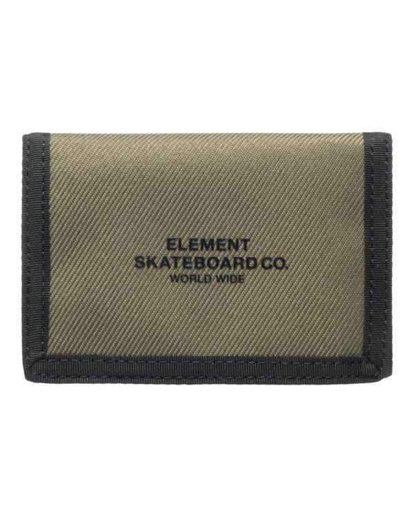 0 Skateboard Co - Portefeuille 3 volets pour Homme Vert ELYAA00203 Element