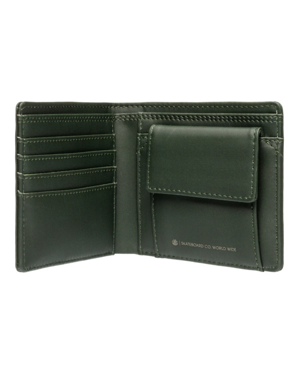 1 Icon Strap - Heavy Duty Large Bi-Fold Wallet for Men Green ELYAA00207 Element