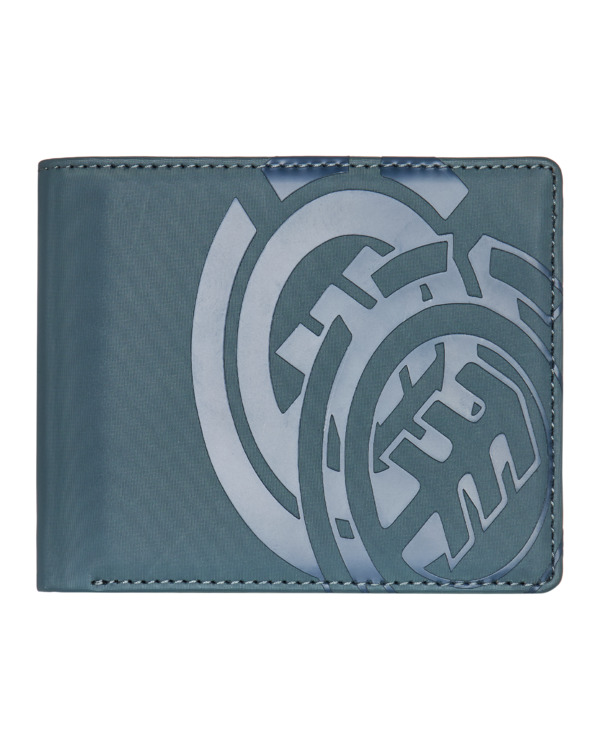 0 Double Icon - Stabile große dreifach faltbare Geldbörse für Männer Schwarz ELYAA00219 Element