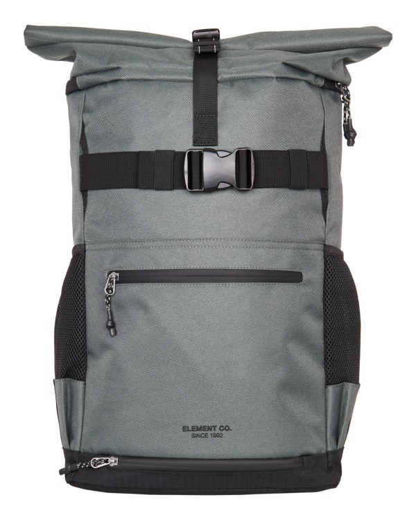0 Ground Skate - Large Progressive Skate Roll-Top Backpack for Men Black ELYBP00149 Element