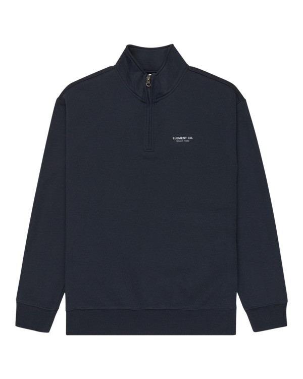 0 Element Co - Felpa con cerniera a un quarto da Uomo Blue ELYFT00178 Element