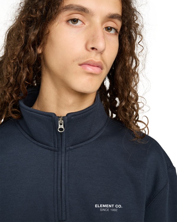 4 Element Co - Felpa con cerniera a un quarto da Uomo Blue ELYFT00178 Element