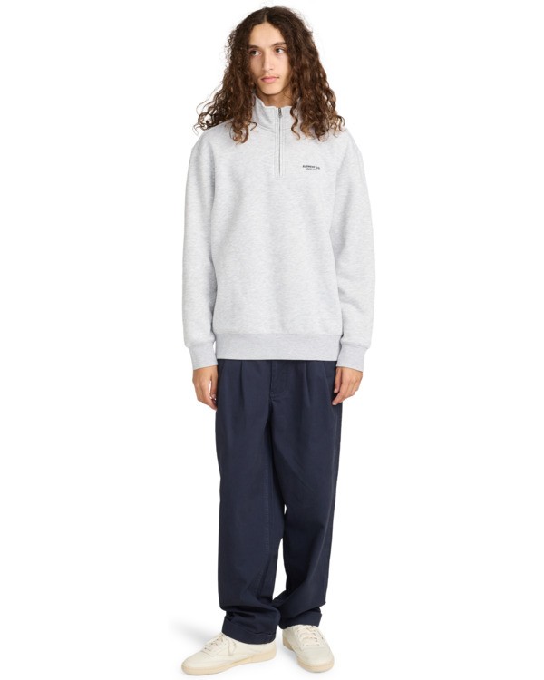 5 Element Co - Felpa con cerniera a un quarto da Uomo Gray ELYFT00178 Element