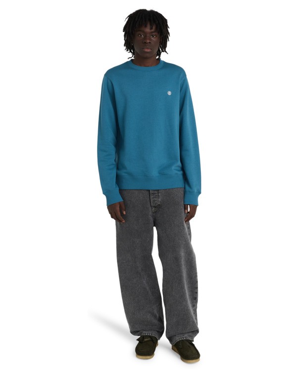 5 Icon Embroidery Cr - Sweatshirt for Men Blue ELYFT00197 Element