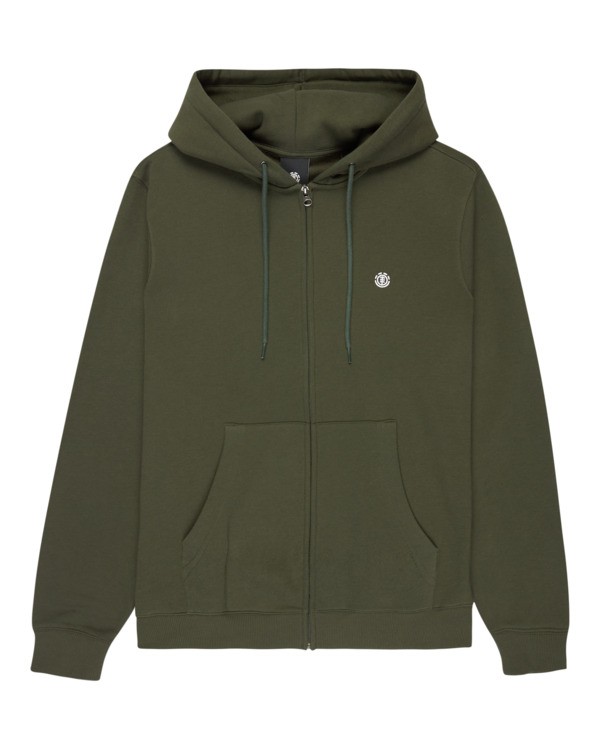 0 Icon Embroidery - Sudadera con cremallera para hombre Marron ELYFT00199 Element