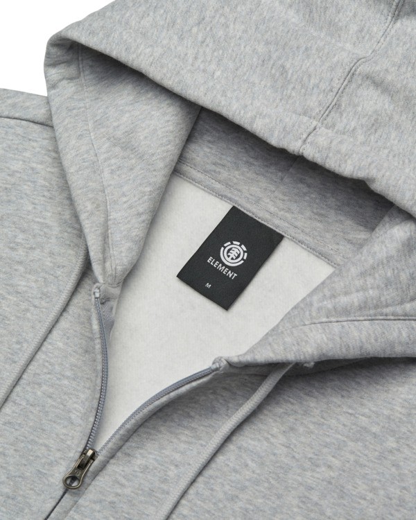 4 Icon Embroidery - Sweatshirt com fecho para homem Cinza ELYFT00199 Element