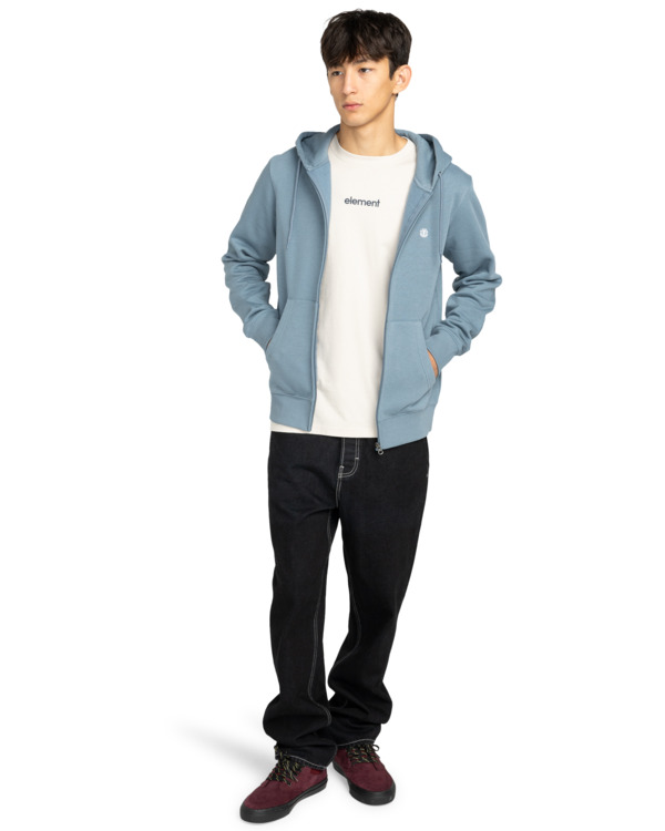 6 Icon Embroidery - Sweatshirt mit Reißverschluss für Männer Blau ELYFT00199 Element