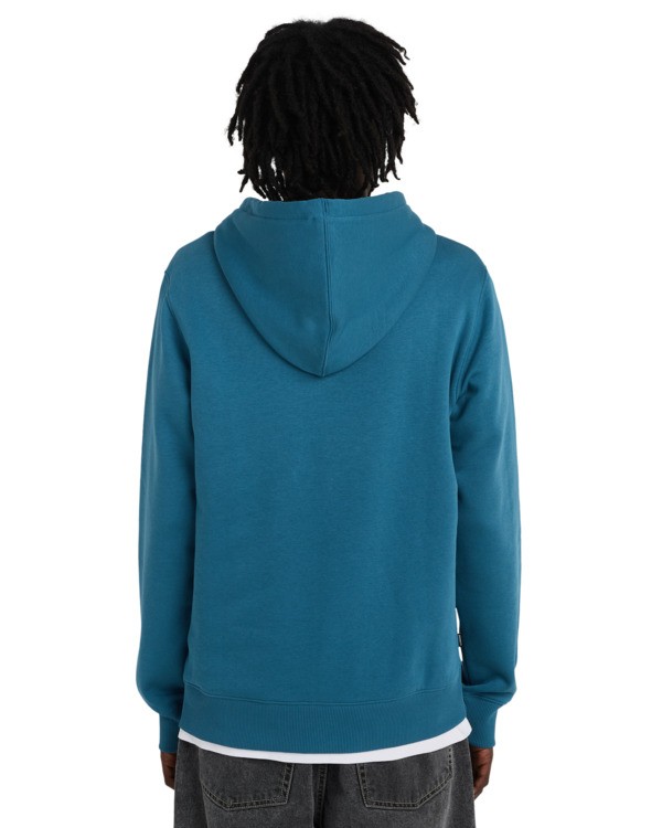 6 Icon Embroidery - Zip Sweatshirt for Men Blue ELYFT00199 Element