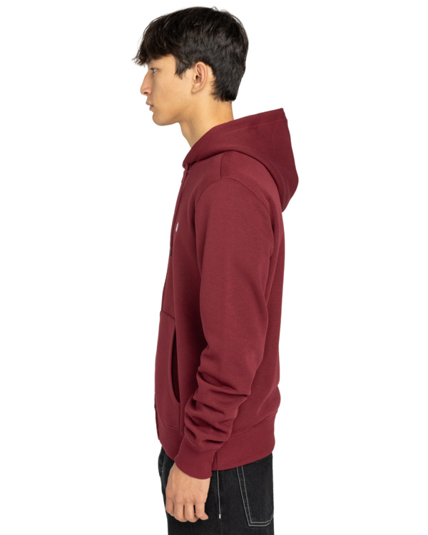 3 Icon Embroidery - Zip Sweatshirt for Men Red ELYFT00199 Element