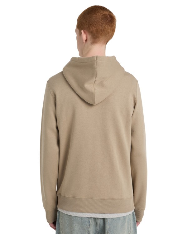 6 Icon Embroidery - Zip Sweatshirt for Men Beige ELYFT00199 Element