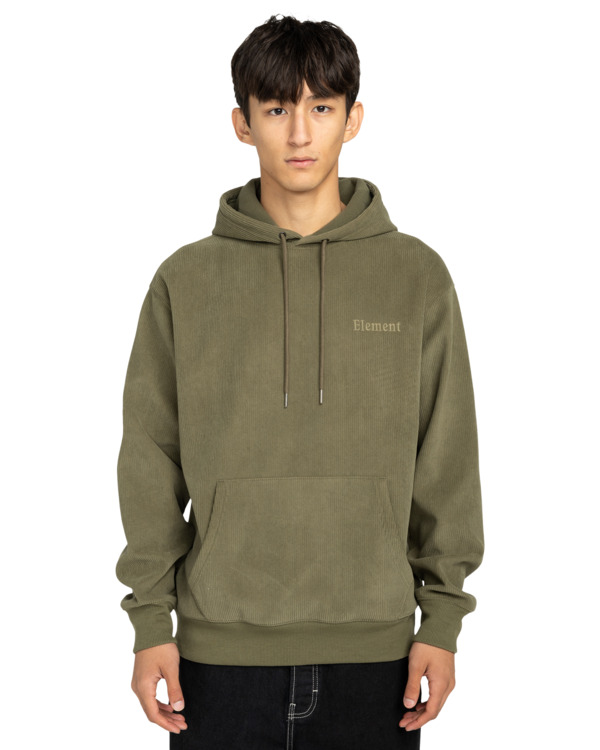 2 Serif Corduroy Po - Sudadera con capucha para hombre Verde ELYFT00201 Element