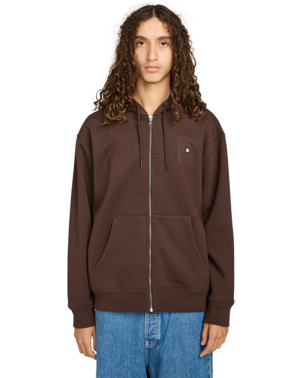 2 Icon Rain - Sweat zippé pour Homme Marron ELYFT00204 Element