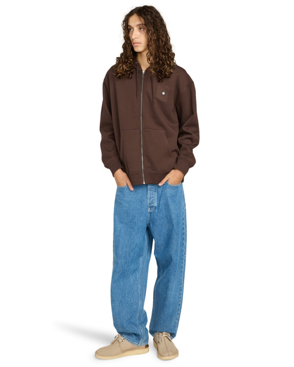 6 Icon Rain - Sweat zippé pour Homme Marron ELYFT00204 Element