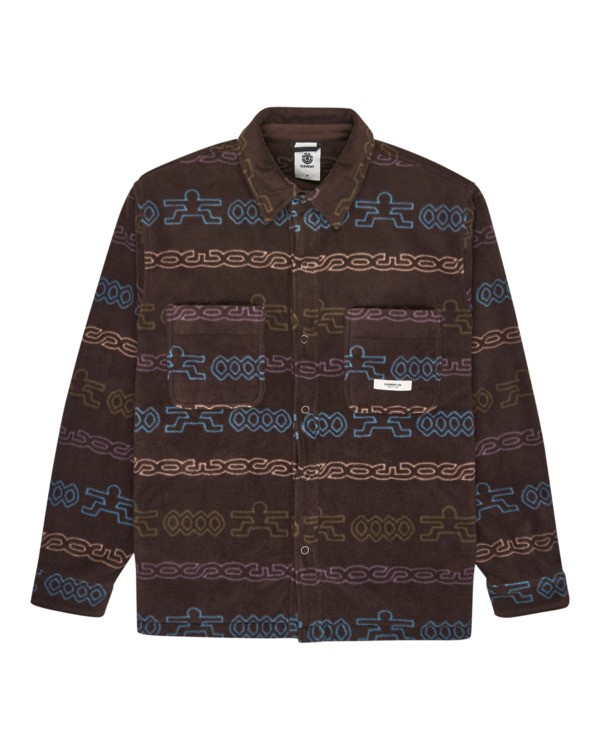 0 Polar - Camisa polar amplia para hombre Marron ELYFT00212 Element