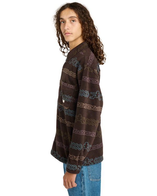 3 Polar - Camisa polar amplia para hombre Marron ELYFT00212 Element