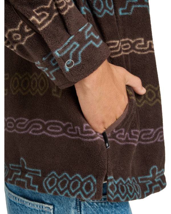 5 Polar - Camisa polar amplia para hombre Marron ELYFT00212 Element