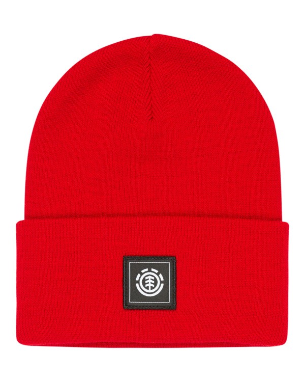 0 High Icon - Klassisches Beanie für Männer Rot ELYHA00232 Element
