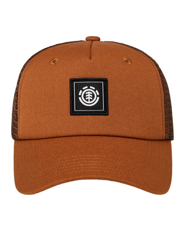 1 Icon Mesh - Gorra trucker con visera curva para hombre Marron ELYHA00248 Element