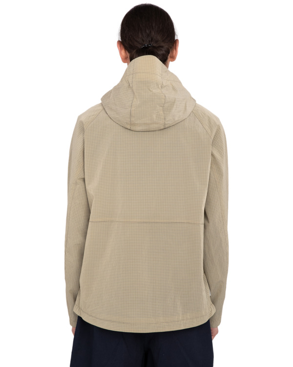 11 Alder Trekka - Hooded Raincoat for Men Beige ELYJK00198 Element