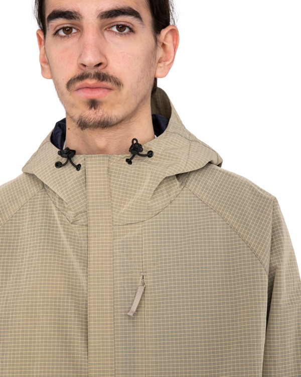 4 Alder Trekka - Hooded Raincoat for Men Beige ELYJK00198 Element