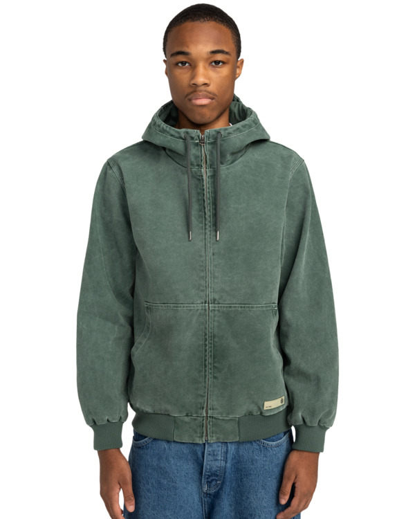 2 Dulcey - Hooded Canvas Jacket for Men Green ELYJK00199 Element