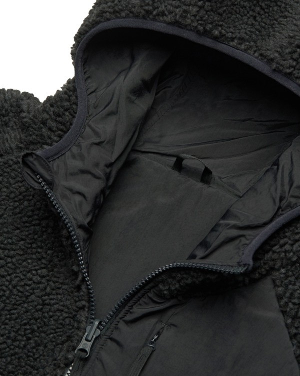 4 Wolfe Sherpa - Wendbarer Sherpa-Kapuzenpulli für Männer Schwarz ELYJK00225 Element