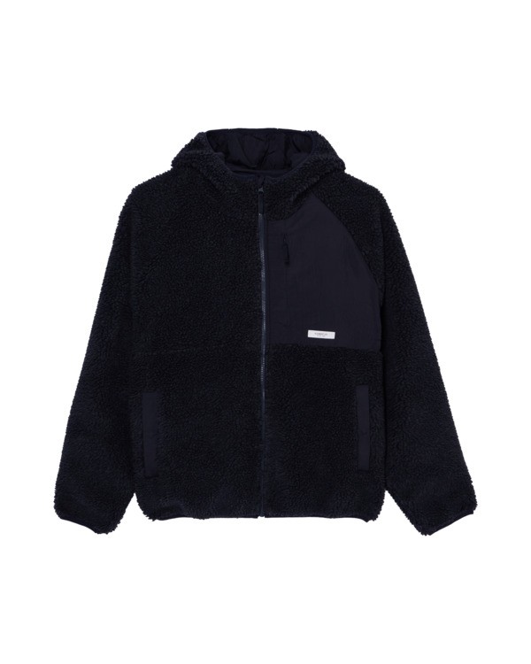 element, Wolfe Sherpa - Sweat à capuche réversible en sherpa pour Homme, OFF BLACK (kta0) 0 Wolfe Sherpa - Sweat à capuche réversible en sherpa pour Homme Noir ELYJK00225 Element