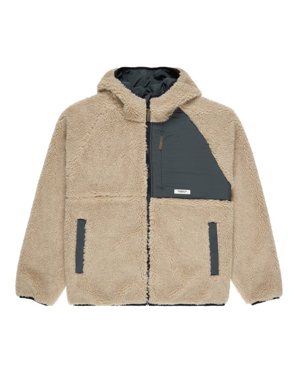 0 Wolfe Sherpa - Reversible Sherpa Hoodie for Men Beige ELYJK00225 Element