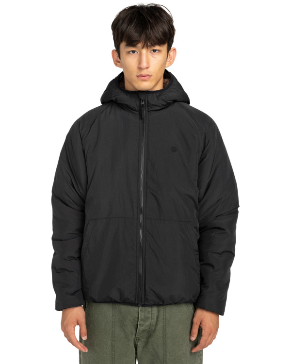 5 Wolfe Sherpa - Sweat à capuche réversible en sherpa pour Homme Marron ELYJK00225 Element